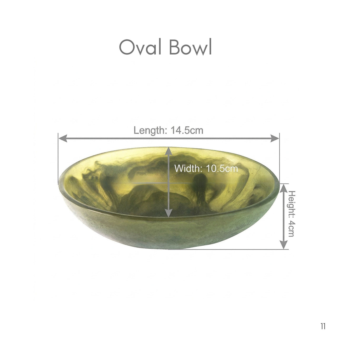 Small Oval Resin Bowl