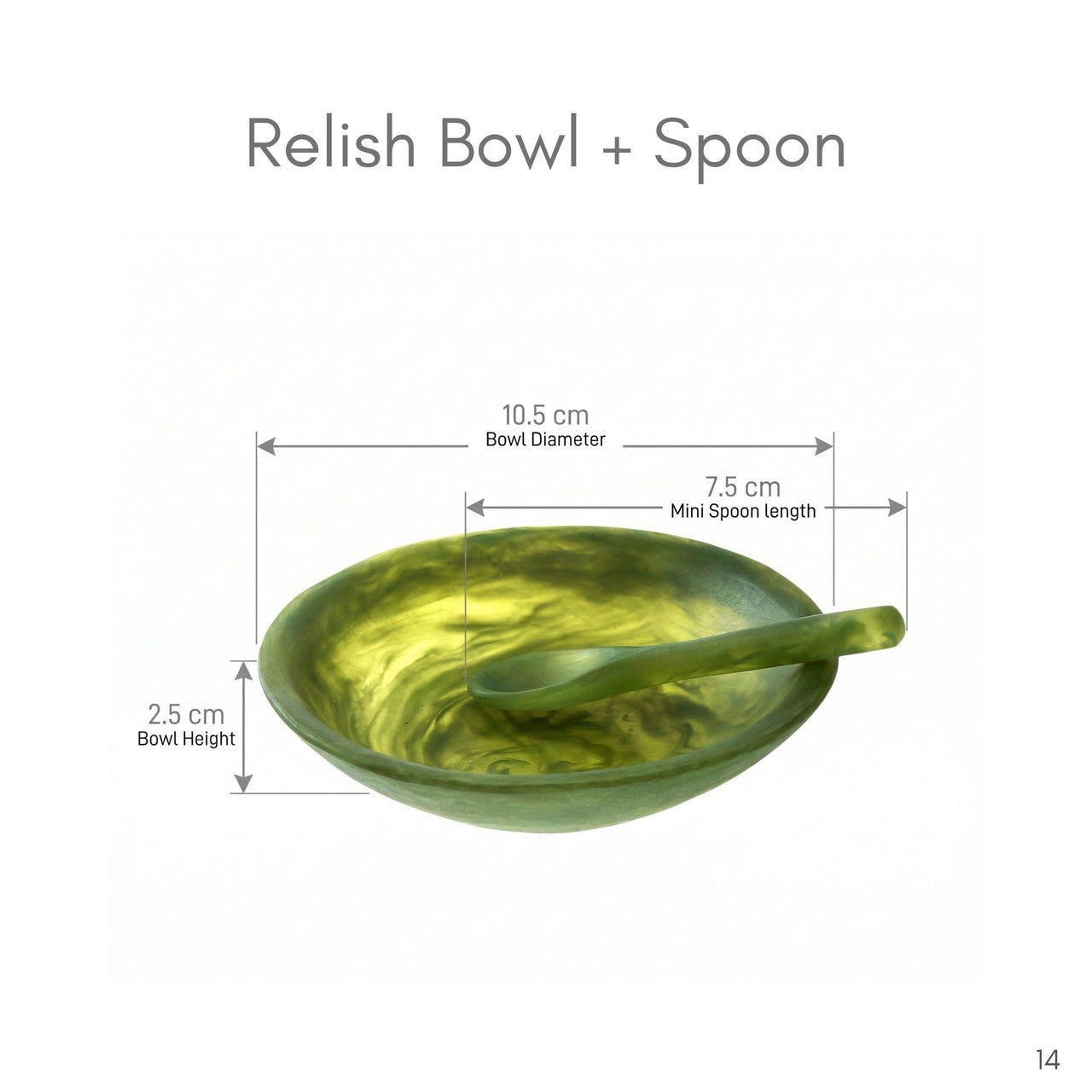 Resin 'Relish' Bowl + Spoon