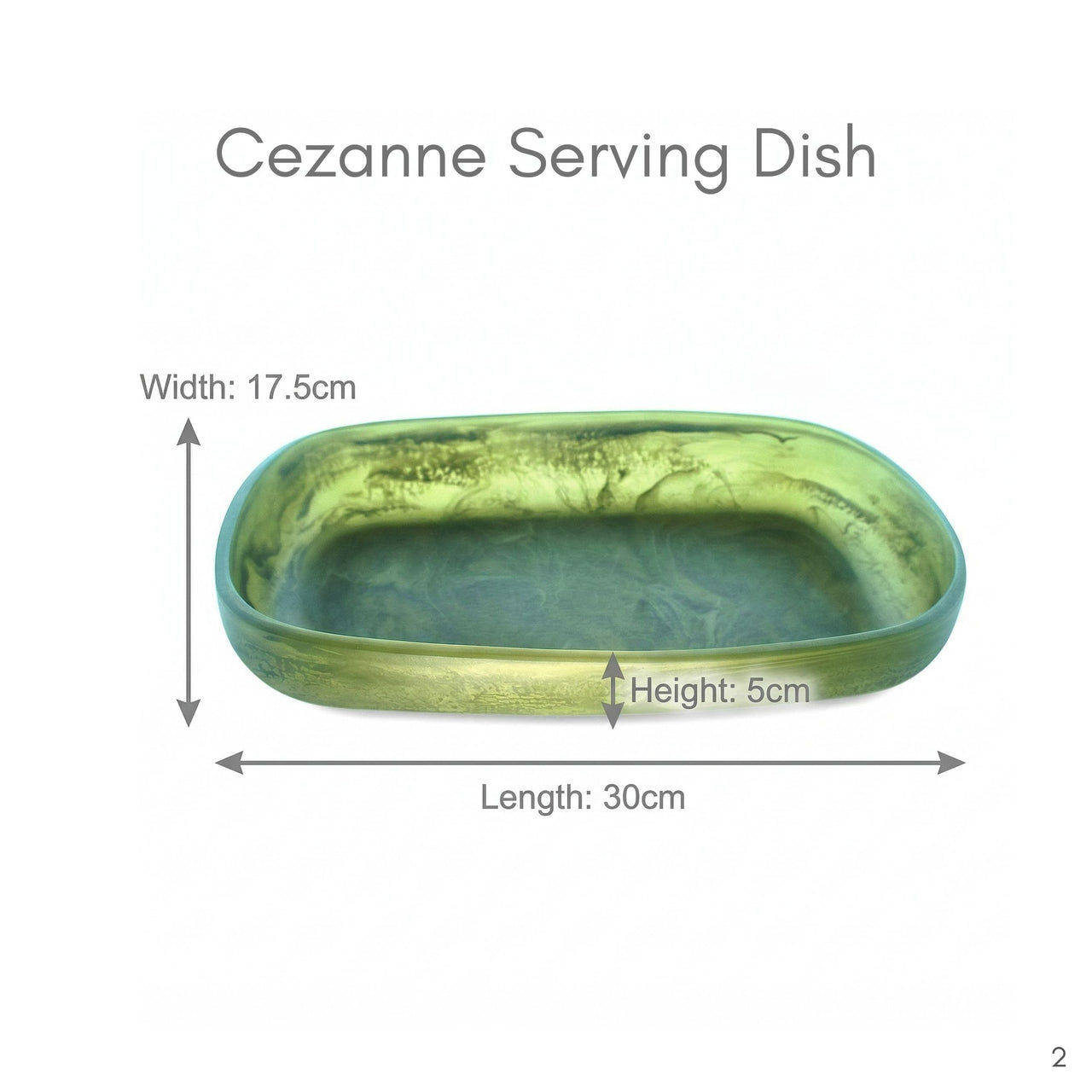 'Cezanne' Rectangular Resin Serving Bowl