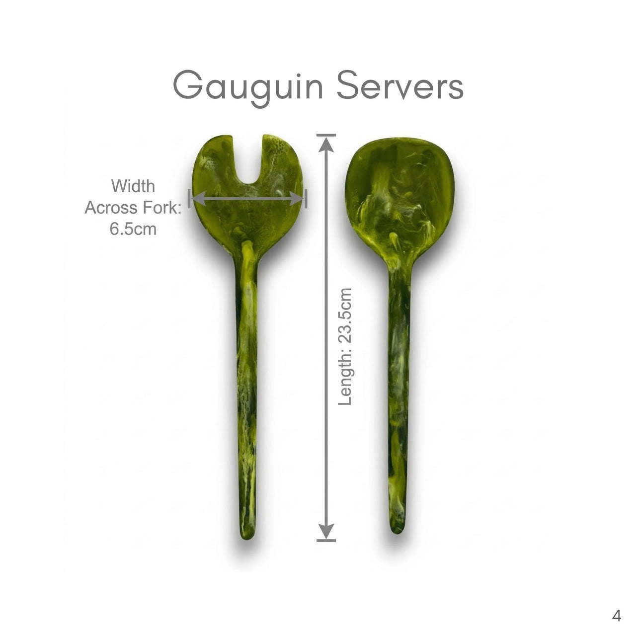 Gauguin Resin Salad Servers