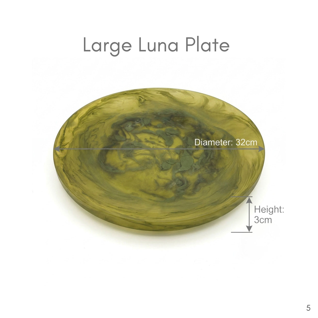 Large Luna Resin Serving Plate