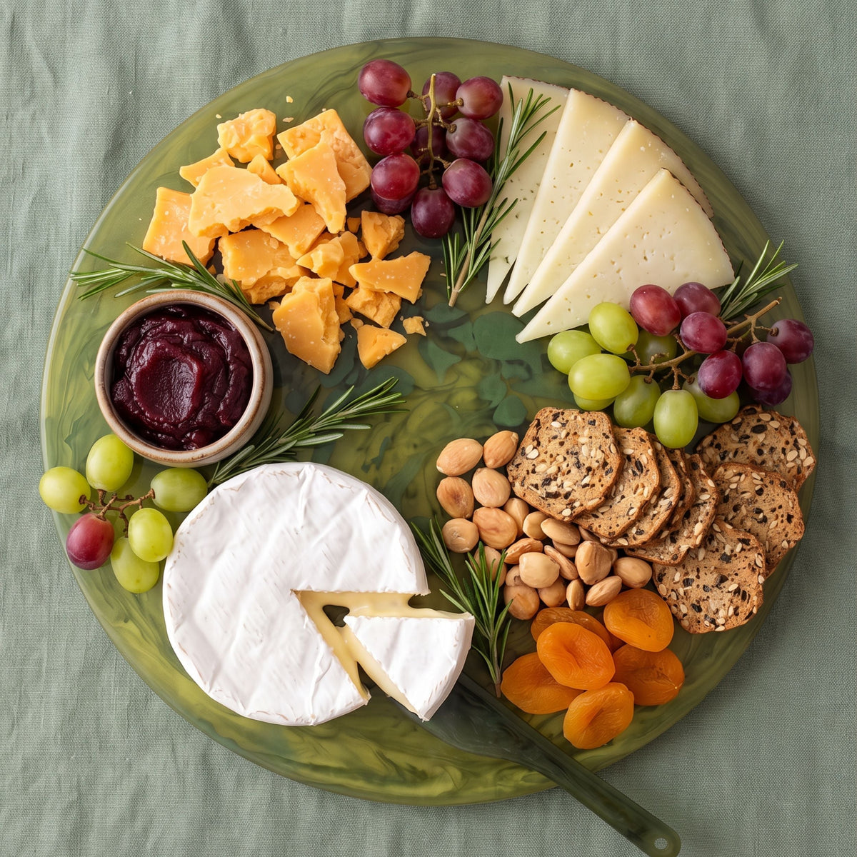 Large Luna Serving Plate + Cheese Knife