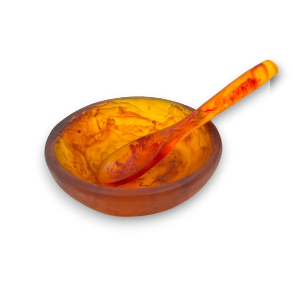 Resin Salt Bowl + Spoon Set