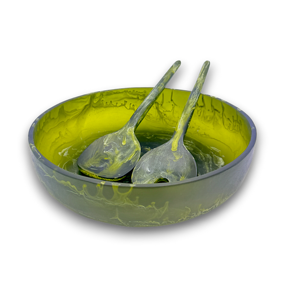 Medium Salad Bowl + Gauguin Servers