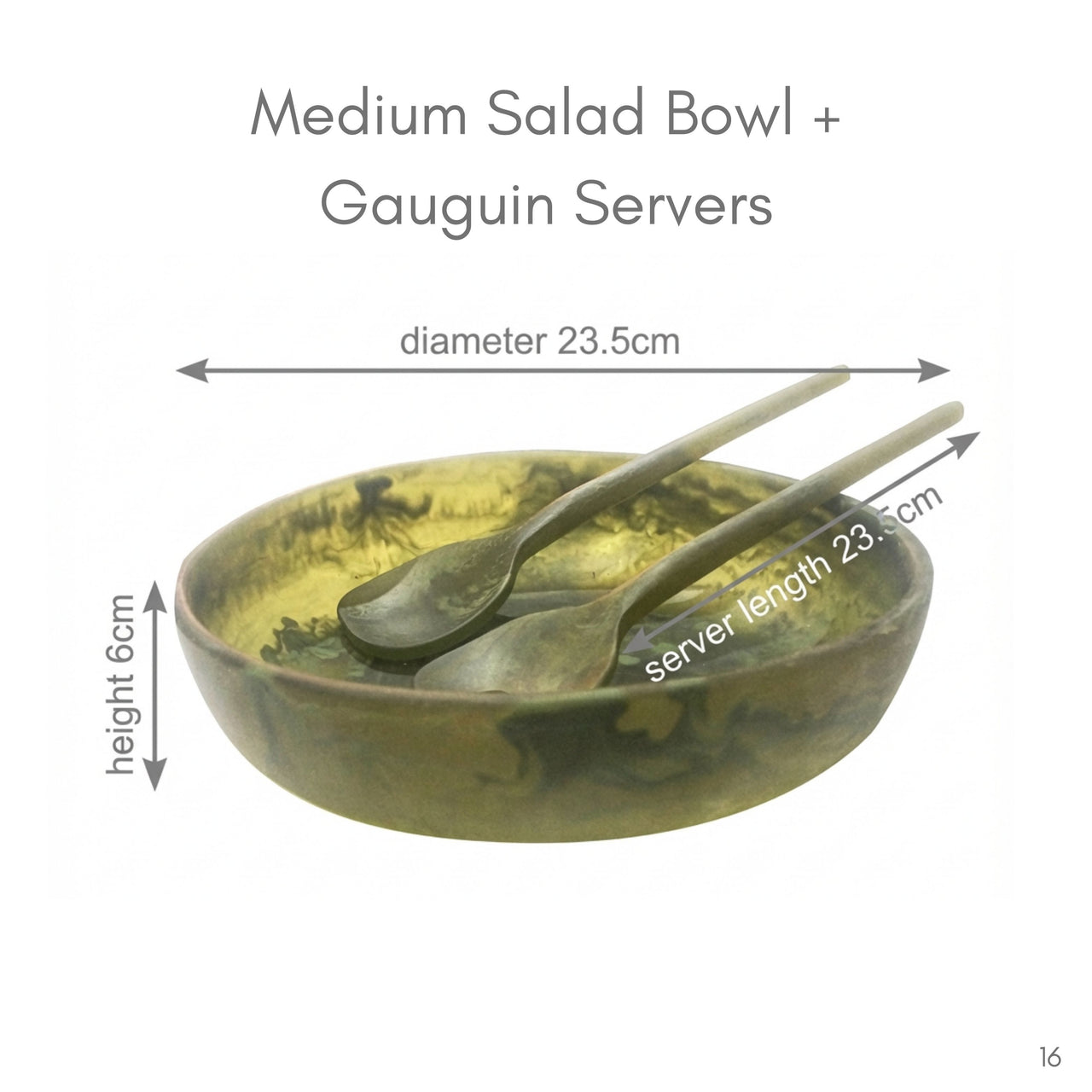 Medium Salad Bowl + Gauguin Servers