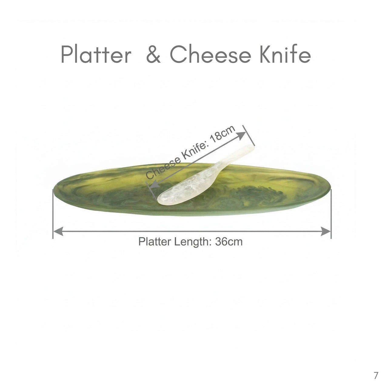 Platter + Cheese Knife Set