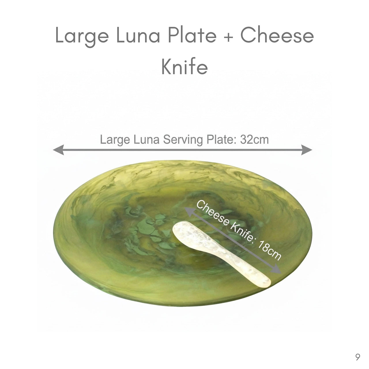 Large Luna Serving Plate + Cheese Knife