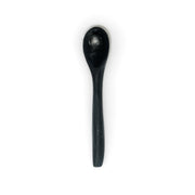 POLKA LUKA black resin mini spoon, 8cm long, perfect for small salt and relish bowls.