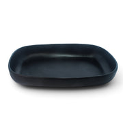 POLKA LUKA Cezanne rectangular black resin serving bowl with a smooth matte finish for home decor or dining.