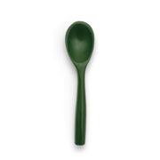 POLKA LUKA mini resin spoon in forest green, 8cm long, perfect for small serving bowls.