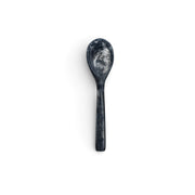 POLKA LUKA 8cm mini spoon in a dark grey marbled resin finish, perfect for small bowls.