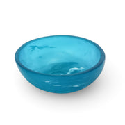 POLKA LUKA small blue resin bowl with a smooth matte finish, perfect for trinkets or serving dips.