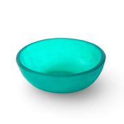 POLKA LUKA small turquoise resin bowl for trinkets or food presentation with a smooth matte finish