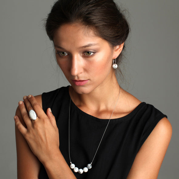'Assisi' Stone Necklace - Polka Luka Resin Jewellery