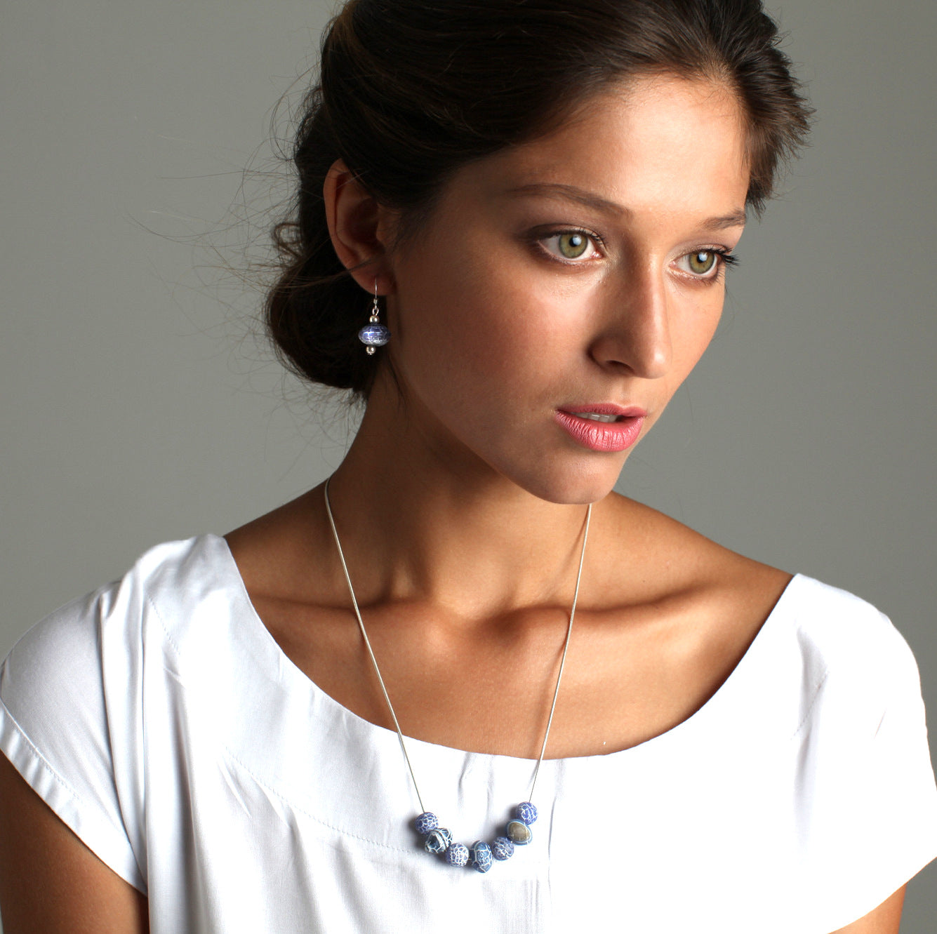 'Forget Me Not' Stone Necklace - Polka Luka Resin Jewellery