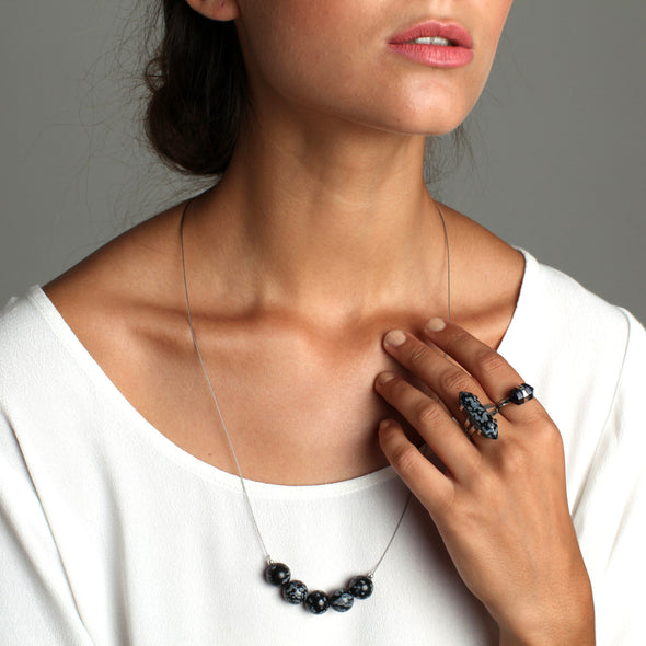'Assisi' Stone Necklace - Polka Luka Resin Jewellery