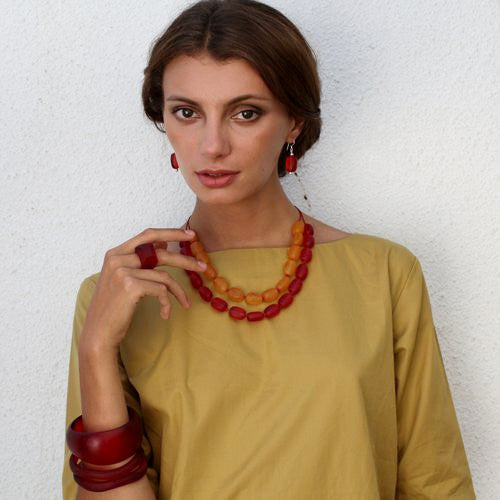 Aura Double Necklace - Polka Luka Resin Jewellery