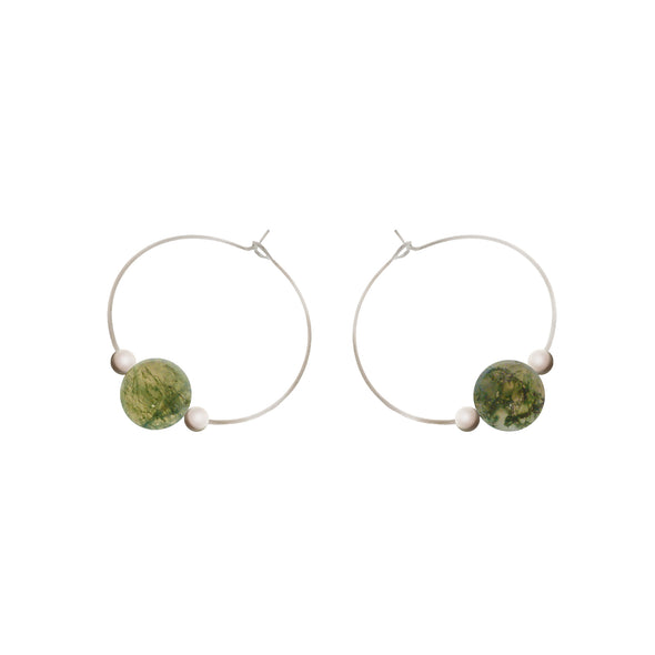 'Bodhi' Stone Earrings - Polka Luka Resin Jewellery