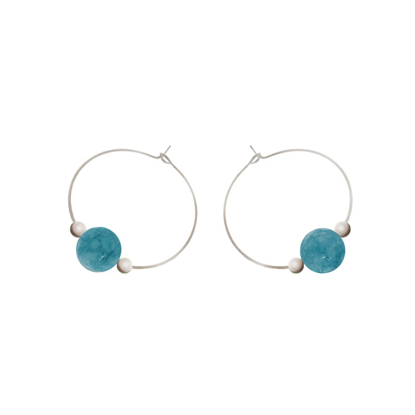 'Bodhi' Stone Earrings - Polka Luka Resin Jewellery