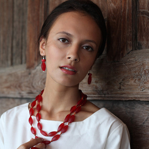 'Prabang' Resin Earrings - Polka Luka Resin Jewellery