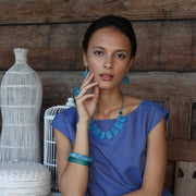'Peony' Pendant Resin Necklace - Polka Luka Resin Jewellery