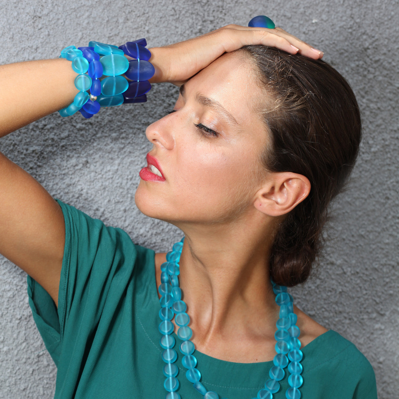Manhattan Resin Stretch Bracelet - Polka Luka Resin Jewellery