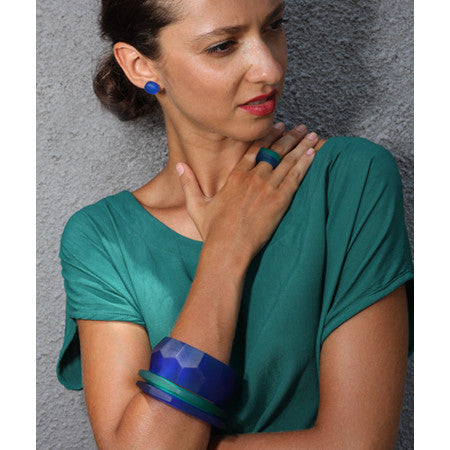 'Harlem' Resin Double Bangle Set - Polka Luka Resin Jewellery