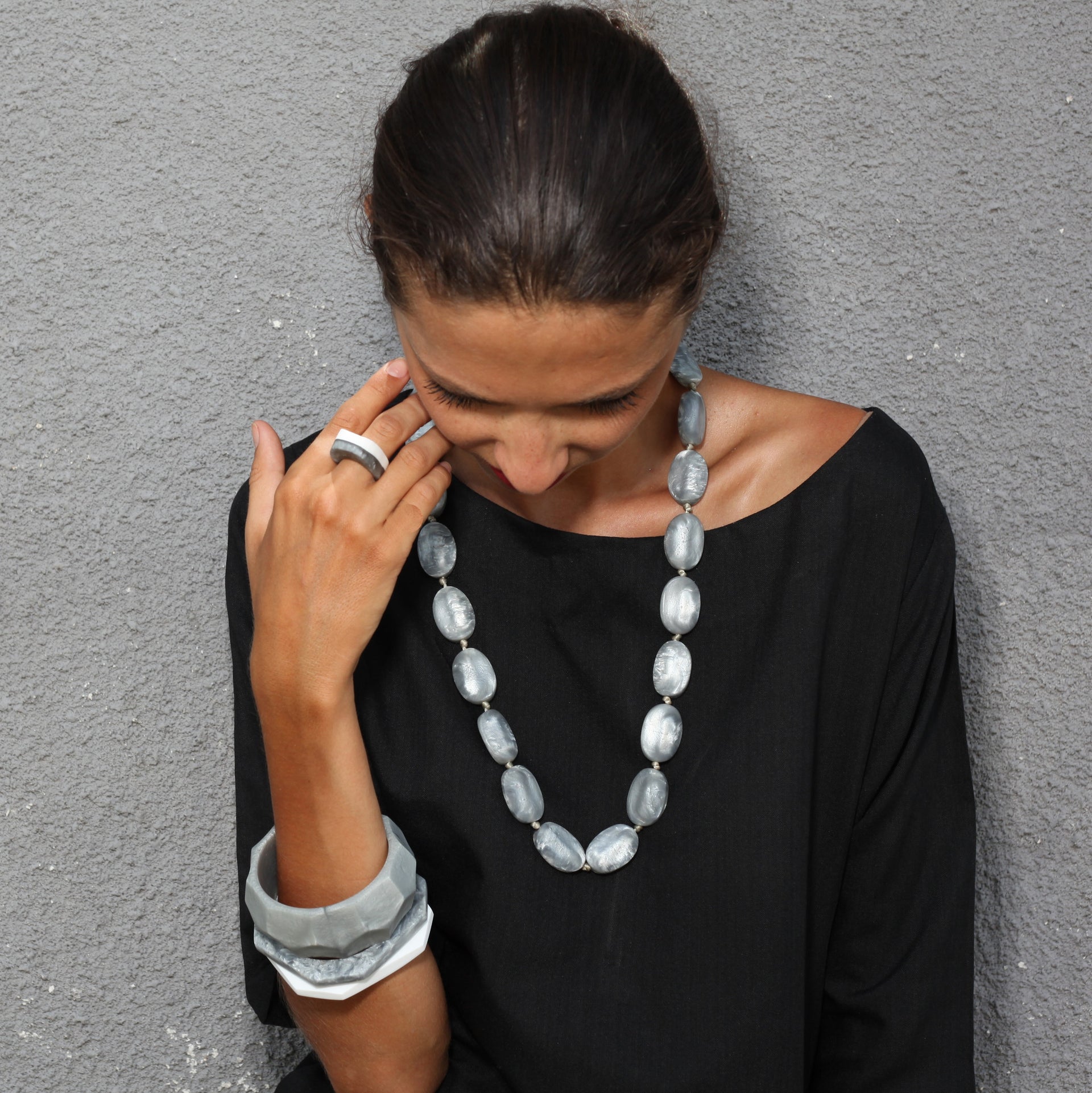 'Harlem' Resin Double Bangle Set - Polka Luka Resin Jewellery