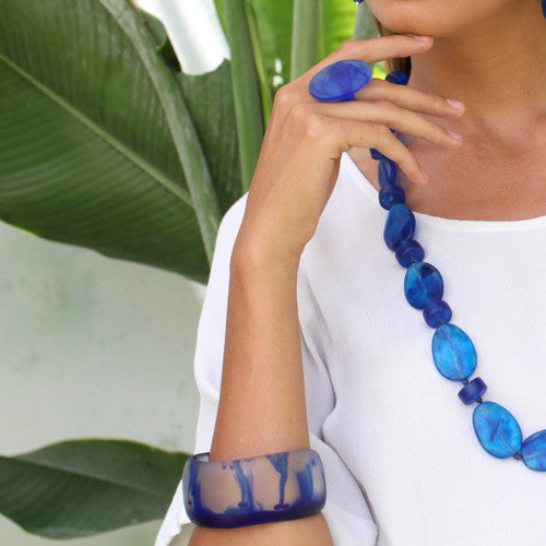 Island Resin Bangle - Polka Luka Resin Jewellery