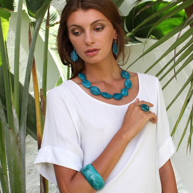 Thalassa Short Resin Necklace - Polka Luka Resin Jewellery