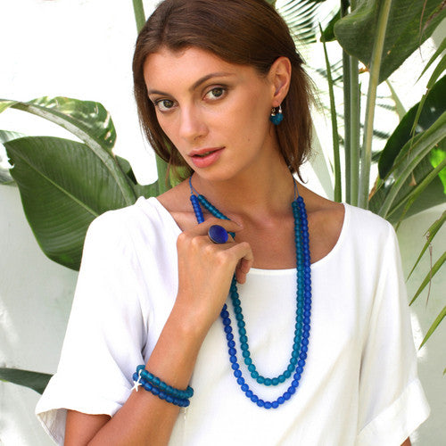 Santorini Long Resin Necklace - Polka Luka Resin Jewellery