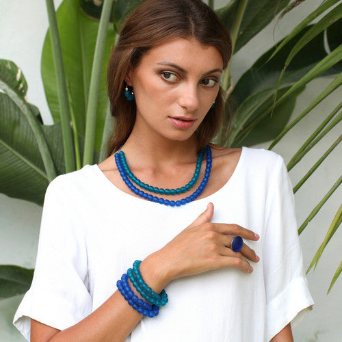 Santorini Short Resin Necklace - Polka Luka Resin Jewellery