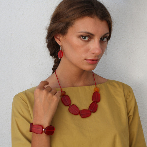 Mykonos Resin Necklace - Polka Luka Resin Jewellery