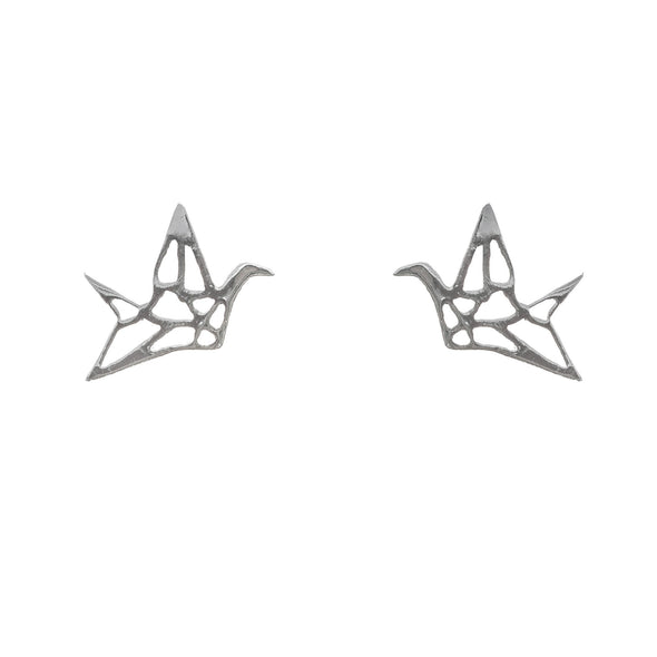 'Origami Crane' Stud Earrings - Polka Luka Resin Jewellery