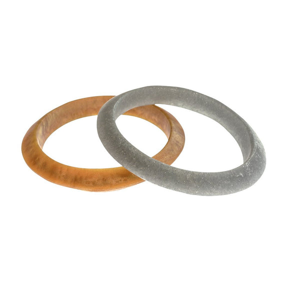 'Luna' Double Resin Bangle - Polka Luka Resin Jewellery
