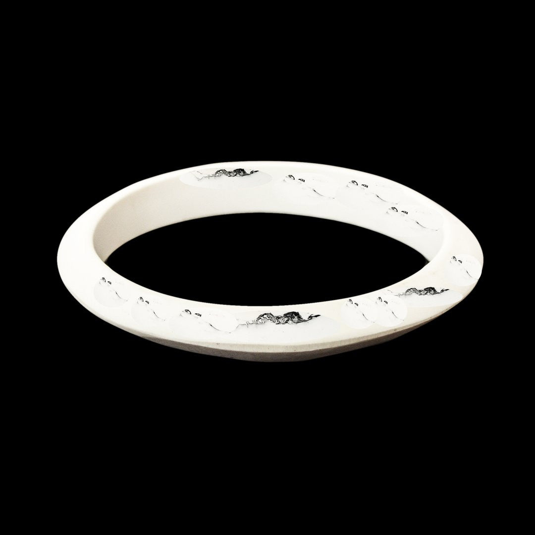 'Luna' Single Resin Bangle - Polka Luka Resin Jewellery