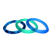 'Luna' Triple Resin Bangle Set - Polka Luka Resin Jewellery