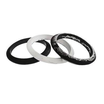 'Luna' Triple Resin Bangle Set - Polka Luka Resin Jewellery
