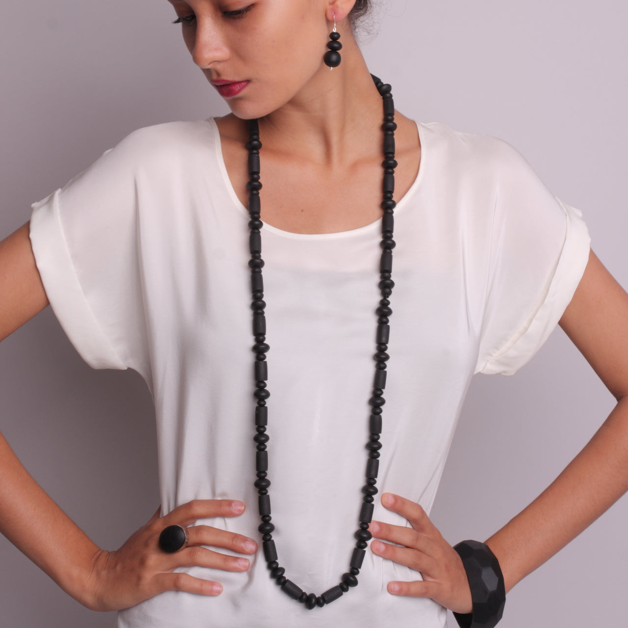 Eero Long Necklace - Polka Luka Resin Jewellery