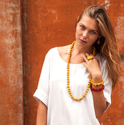 'Mujo' Long Resin Necklace - Polka Luka Resin Jewellery