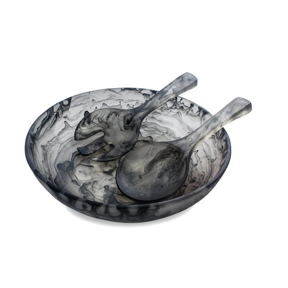 Large Luna Salad Bowl + Short Salad Servers