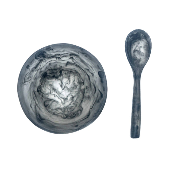 Resin Salt Bowl + Spoon Set