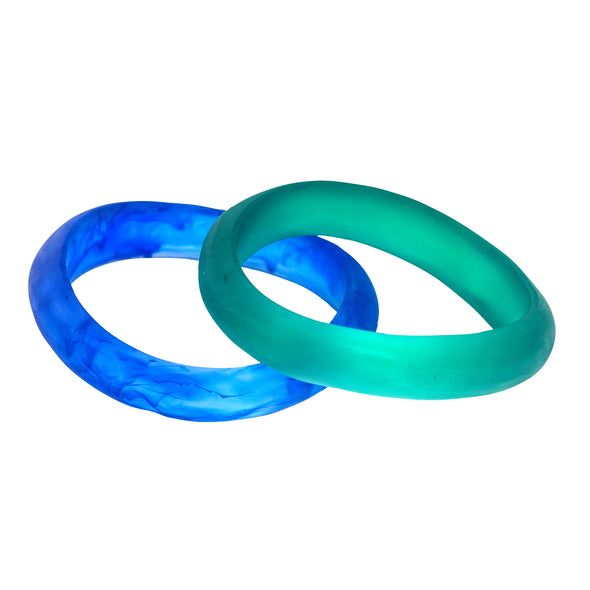 Nomad Resin Double Bangle Set