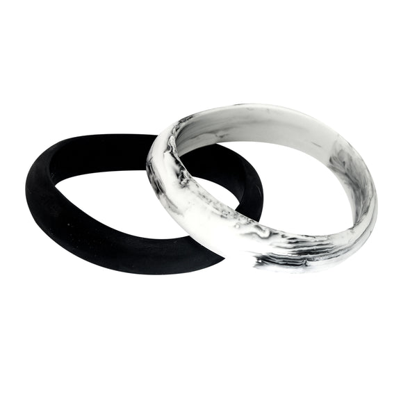 Nomad Resin Double Bangle Set