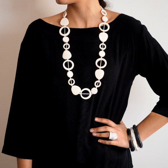 Tangier Long Resin Necklace - Polka Luka Resin Jewellery
