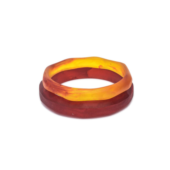 Wanderlust Double Bangle Set - Polka Luka Resin Jewellery