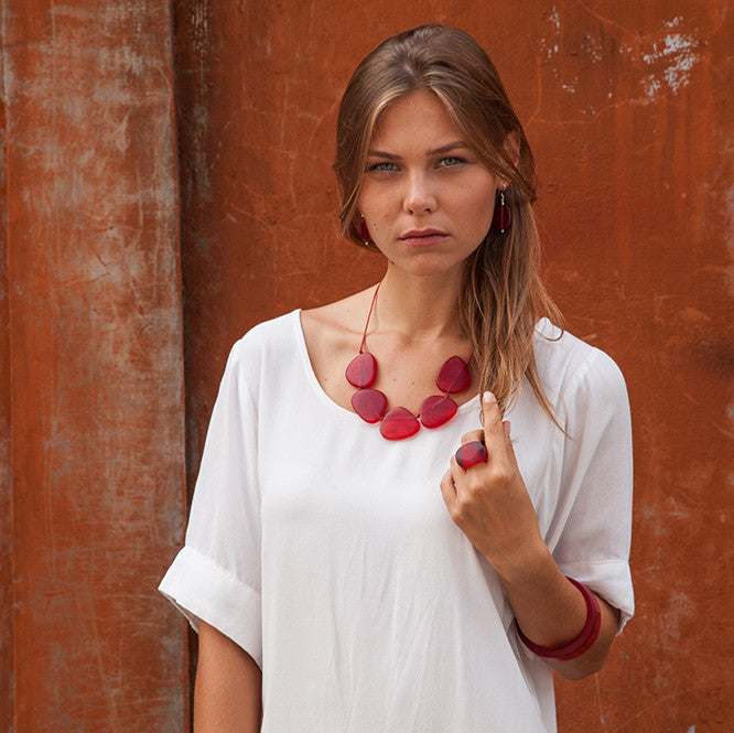 Satori' Resin Necklace - Polka Luka Resin Jewellery