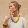 'Sakura' Resin Earring-Grande - Polka Luka Resin Jewellery