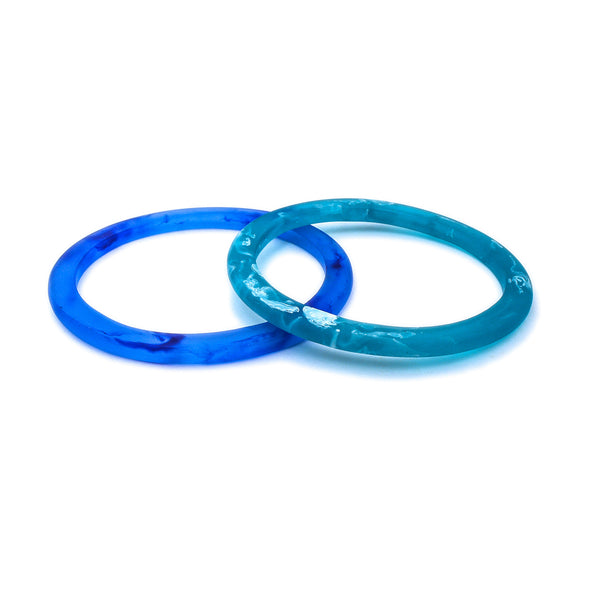 Paradiso Double Bangle - Polka Luka Resin Jewellery