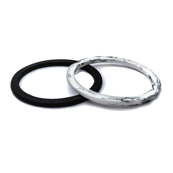 Paradiso Double Bangle - Polka Luka Resin Jewellery